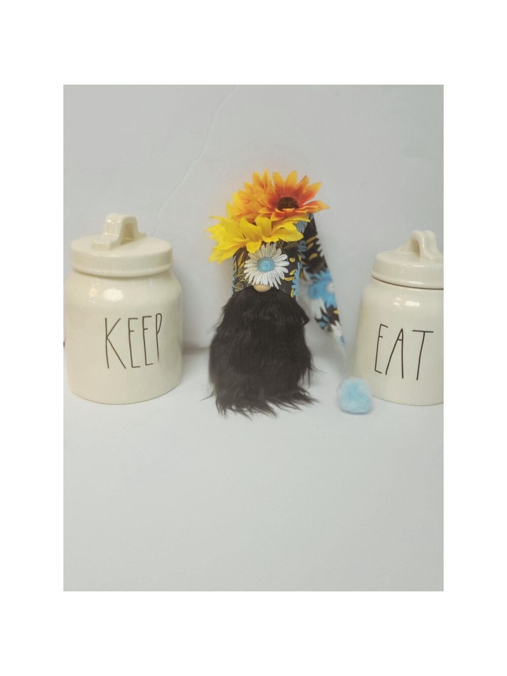 Handmade Sunflower Daisy Gnome Tiered Tray Shelf Sitter Home Decor